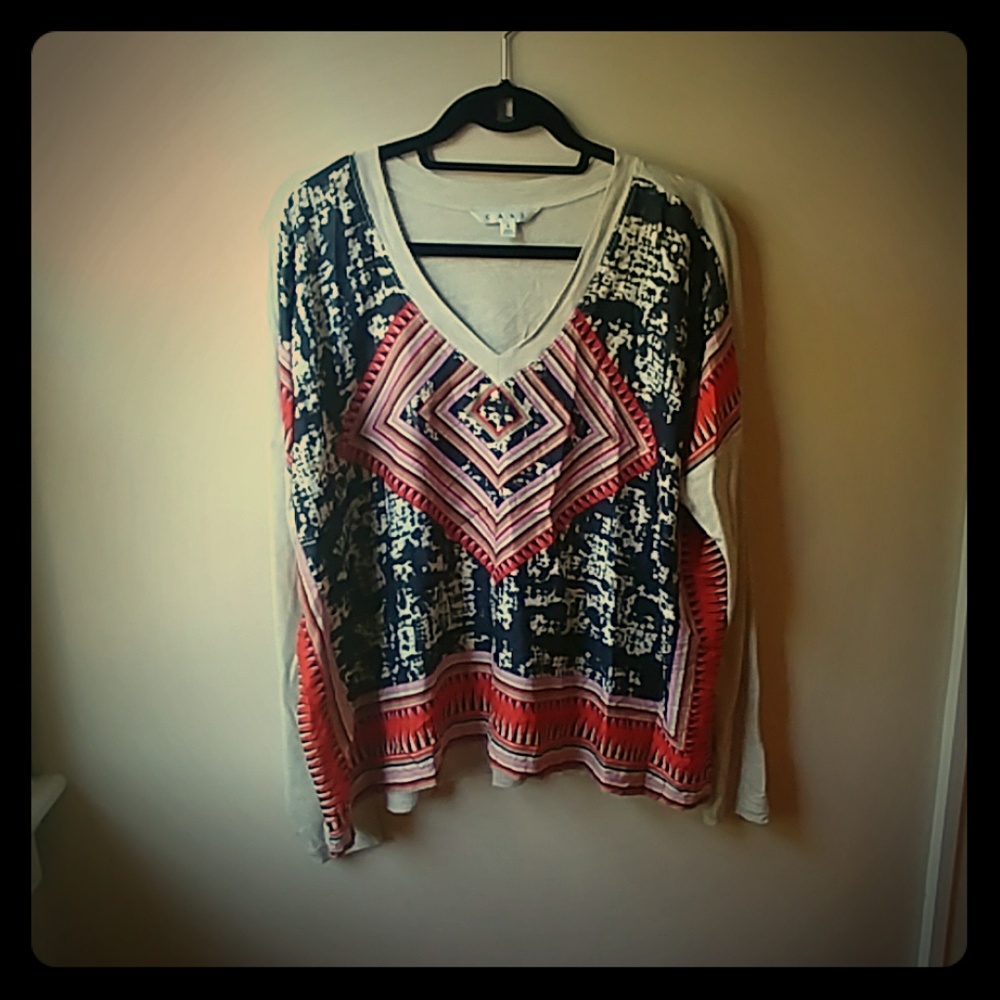 Cabi V neck silk top